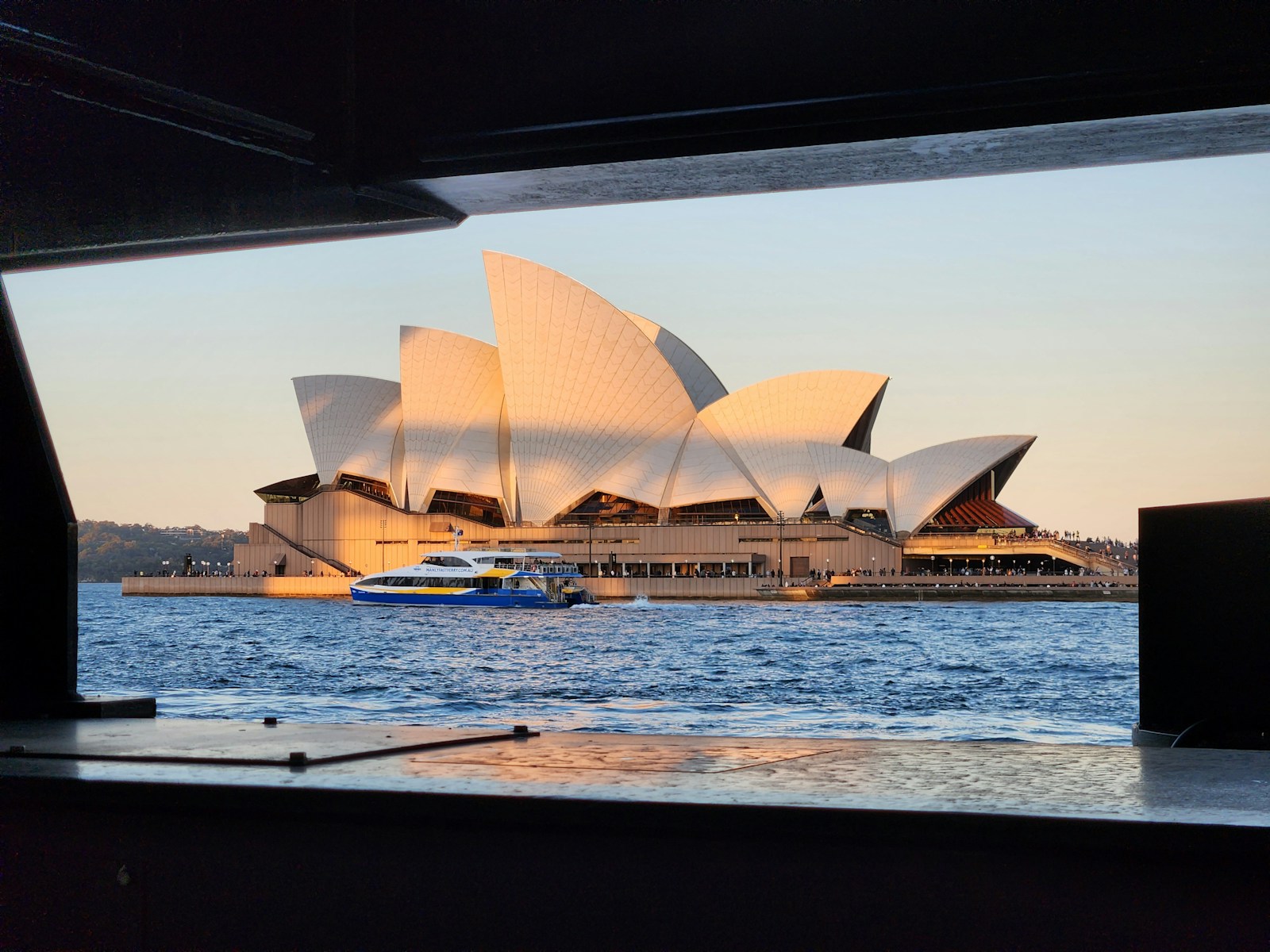 A view of the sydney opera house from across the water